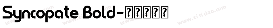 Syncopate Bold字体转换